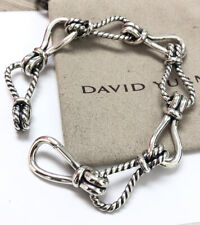 New DAVID YURMAN Ladies 14mm Thoroughbred Loop Chain Silver Bracelet SMALL picture