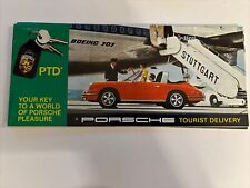 1969 Porsche 911 / 912 PTD Tourist Delivery Folder, Brochure, Orange – RARE picture