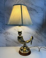 Rare 1970’s RAMS Horn Brass Table Lamp One Socket picture