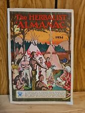 1934 THE HERBALIST ALMANAC Vintage Herbal Remedies, Weather, Medical Advertising picture