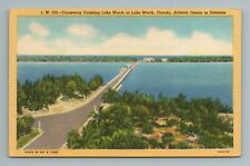 Causeway Crossing Lake Worth at Lake Worth, Florida Postcard picture