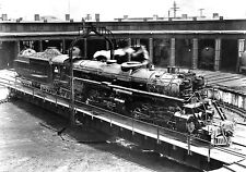 Baltimore Ohio B&O Railroad Steam Locomotive Photo 7705 on Turntable  2-6-6-2 picture