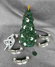 Dept. 56 Heritage Village Collection Porcelain Town Tree Christmas 5 Pc 5565-4 picture