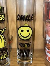 Outer Banks NC SMILE YOU'RE DRUNK LOGO TALL SHOT GLASS picture