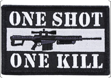 ONE SHOT ONE KILL (DESERT) Embroidered Shoulder Patch (3-3/8