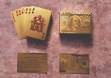 1 Decks Luxury 24K Gold Foil Poker Playing Cards Waterproof Plastic Set Gift picture