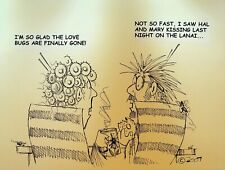 Bill Landis Original Cartoon Art The Villages Daily Sun 2007 Love Bugs picture