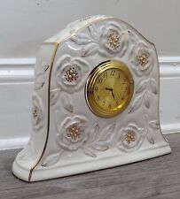 Lenox Golden Roses Clock 7.5