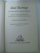 Ideal Marriage It's Physiology And Technique Van De Velde 37th Random Print picture