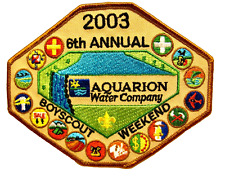 Boy Scouts Aquarion Water Company Boy Scout Weekend Patch 2003 Connecticut- 5
