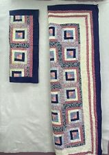 Vintage Twin Arch Quilts & Sham Elmsford NY Original Handmade Hand Sewn 82X66 picture