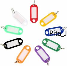 Plastic Key Tags with Metal Ring Luggage Car Tags ID Label Name Tags 25-200PACK picture