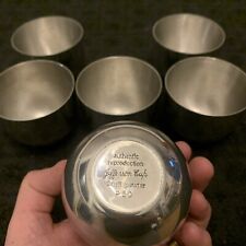 Kirk Stieff Pewter Jefferson Cups P50 - Set Of 6 - “D” Engraving picture
