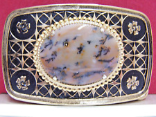 New Vintage Western Spotted Agate Belt Buckle picture