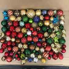 Vintage Estate 113pc Christmas Ball Ornament Lot Holiday Decor picture