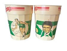 1981 Wendy’s Tommy Heinsohn Plastic Cup Lot Of 2 Celtics Great Very Rare Vintage picture