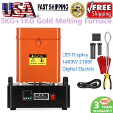3KG+1KG Gold Melting Furnace 1400W 2100F LED Display Digital Electric Smelting picture