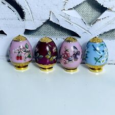 Vintage Set of 4 Collectibles Eggs The Franklin Mint  Gold-Plated Porcelain picture