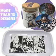 MHA My Hero Academy Anime Spice Grinder, Stash Jar, Rolling Tray Set picture