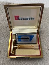 Vintage Gillette Gold Diplomat Razor w/Box Very Nice picture