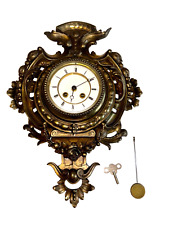 Antique 1855 JAPY FRERES French Bronze Gilt Cartel Wall Clock French Expo Award picture
