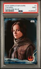 Jyn Erso 2016 Topps Star Wars Rogue One Blue PSA 9 Mint #1 picture