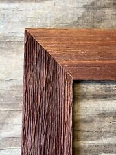 SUPERB Vintage Beveled American Movement Solid Wood Bark Empty Picture Frame picture