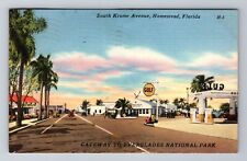 Homestead FL-Florida, South Krome Avenue, Everglades, Vintage c1950 Postcard picture