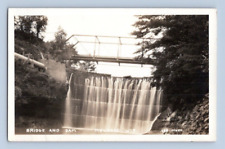RPPC 1930'S. BRIDGE & DAM. MELROSE, WIS. POSTCARD JJ15 picture