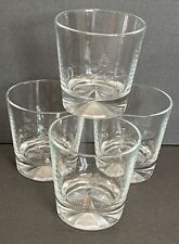 Set Of 4 Johnnie Walker Whiskey Glasses Prism Bases Embossed Logo picture