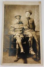 Antique RPPC Postcard Military Soldiers Uniformed Posing Together Gay Interest  picture