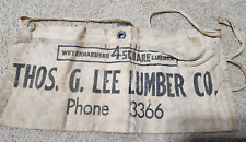 Vtg Cloth Ad Utilities Nail Bag Apron Weyerhaeuser 4 Square Lumber Thos G Lee Co picture