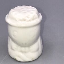 Vintage 1950s  white ceramic turtle wearing bow tie thimble picture