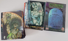 EVIL ERNIE GLOW-IN-THE-DARK CHROMIUM CARDS FULL BASE SET 1-100 1995 LADY DEATH picture