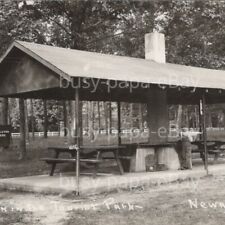 1955 RPPC Kitchen Area In The Tourist State Park Newaygo Michigan Postcard picture