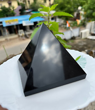 Large Shungite Polished Crystal Pyramid EMF Protection Anti Radiation 65-75MM picture