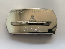 Vintage USS Midway Belt Buckle MINT 1975 picture