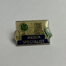 Media Specialist Gold Tone Vintage Lapel Pin picture