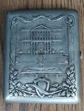 Antique Soviet Russia Cigarette Case Moscow City Council Silver Plate VERY RARE picture