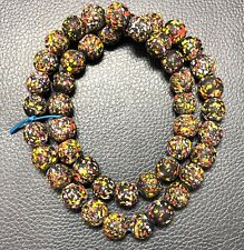 Ancient Antique Style Venetian Chevron African Trade Glass Beads 14.mm Strand picture