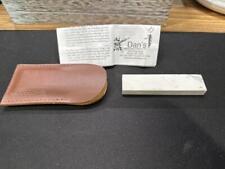 VINTAGE DAN'S WHETSTONE CO. SHARPENING STONE WITH POUCH & PAPER picture
