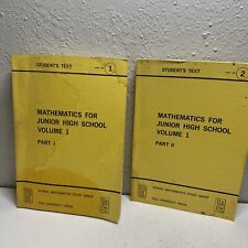 Yale University Vintage Jr High Math  Book Lot Of 2- RARE picture