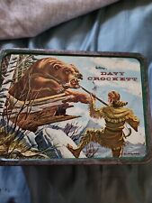 1955 RARE American Thermos Davy Crockett Metal Lunchbox picture