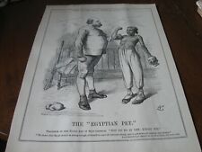 1891 Original POLITICAL CARTOON - SELF DEFENCE Boxing Boxer EGYPT not Ready yet picture