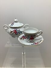 Vtg Ucagco China mini tea cup & saucer w/matching sugar bowl occupied Japan picture