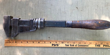 Antique 18'' Steel, B & G, Railroad Monkey/Pipe Wrench-FREE SHIP picture