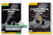 25 Pack BCW Golden Age Comic Book Bags (Resealable) And Boards Acid Free picture