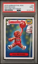 2015 Garbage Pail Kids 30th Anniversary 80s Spoof MAD MICHAEL Jordan #7a PSA 9 picture