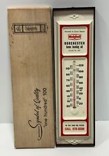 Vintage Mobil Oil advertising thermometer with box oil and gas collectible picture
