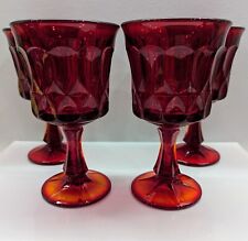 Set of 4 Vintage Noritake Perspective-Ruby Cadmium Crystal Water Tea Goblets picture